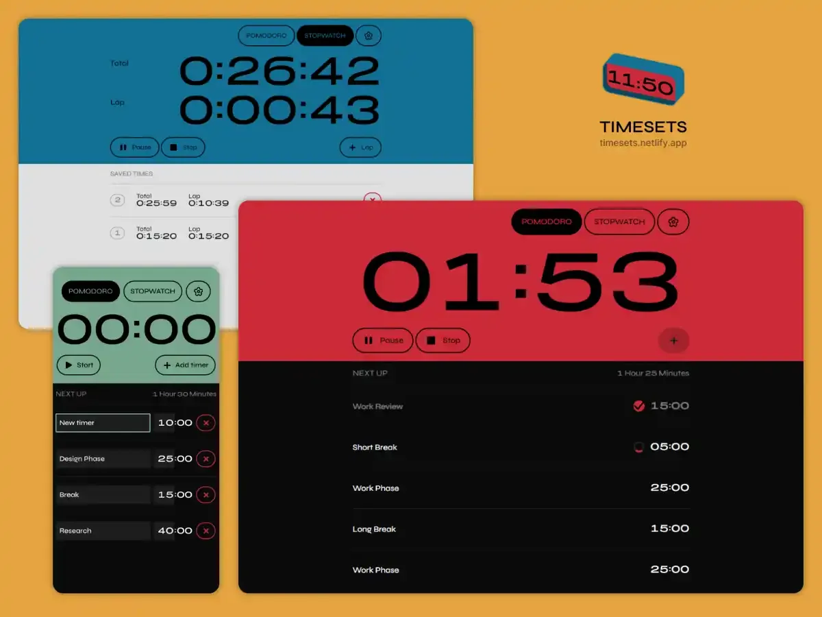 Timesets screenshot 1