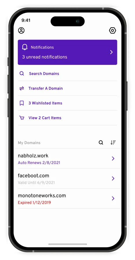 Showcase of the homepage and it’s various options